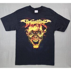 DragonForce Flames Vintage 2006 Tour Hanes Bravado Graphic Tee Shirt Size M